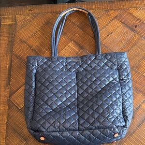 MZ Wallace Dark Blue Quilted Tote